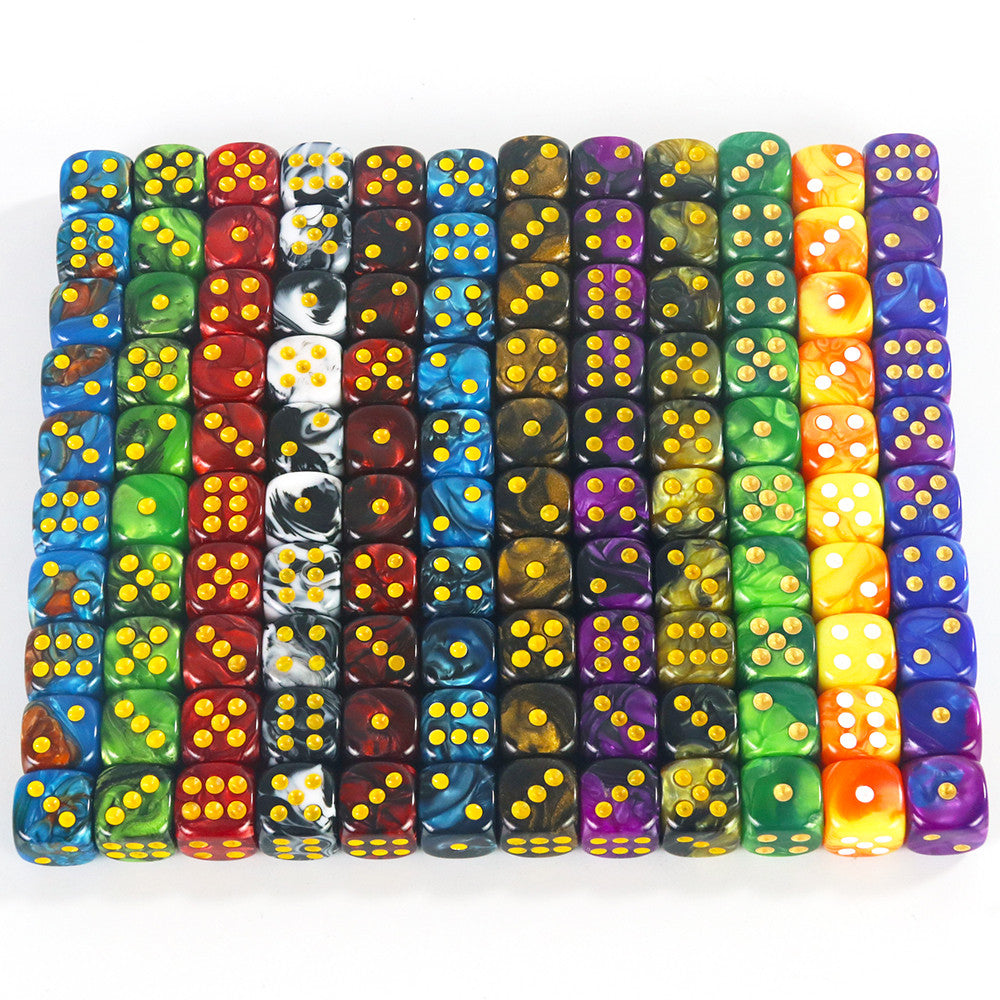 Set of 10pcs 12mm Dice D6 Mixing Color Cube Dice for Board Game, Acrylic Minimalist Game Dice Durable
