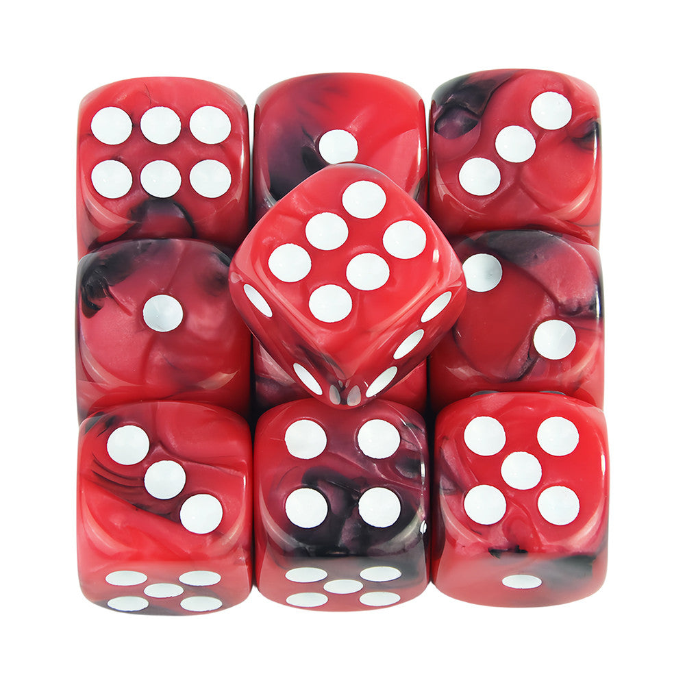 Set of 10pcs 12mm Dice D6 Mixing Color Cube Dice for Board Game, Acrylic Minimalist Game Dice Durable