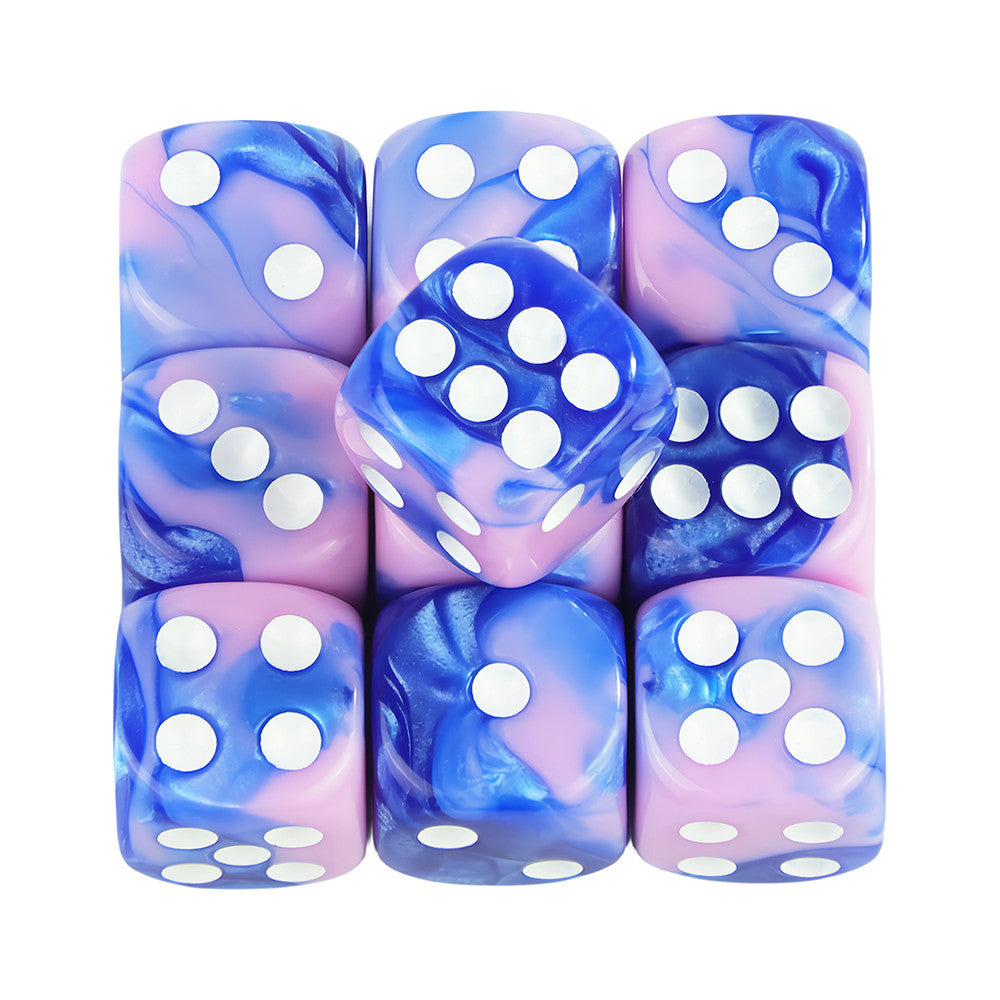 Set of 10pcs 12mm Dice D6 Mixing Color Cube Dice for Board Game, Acrylic Minimalist Game Dice Durable