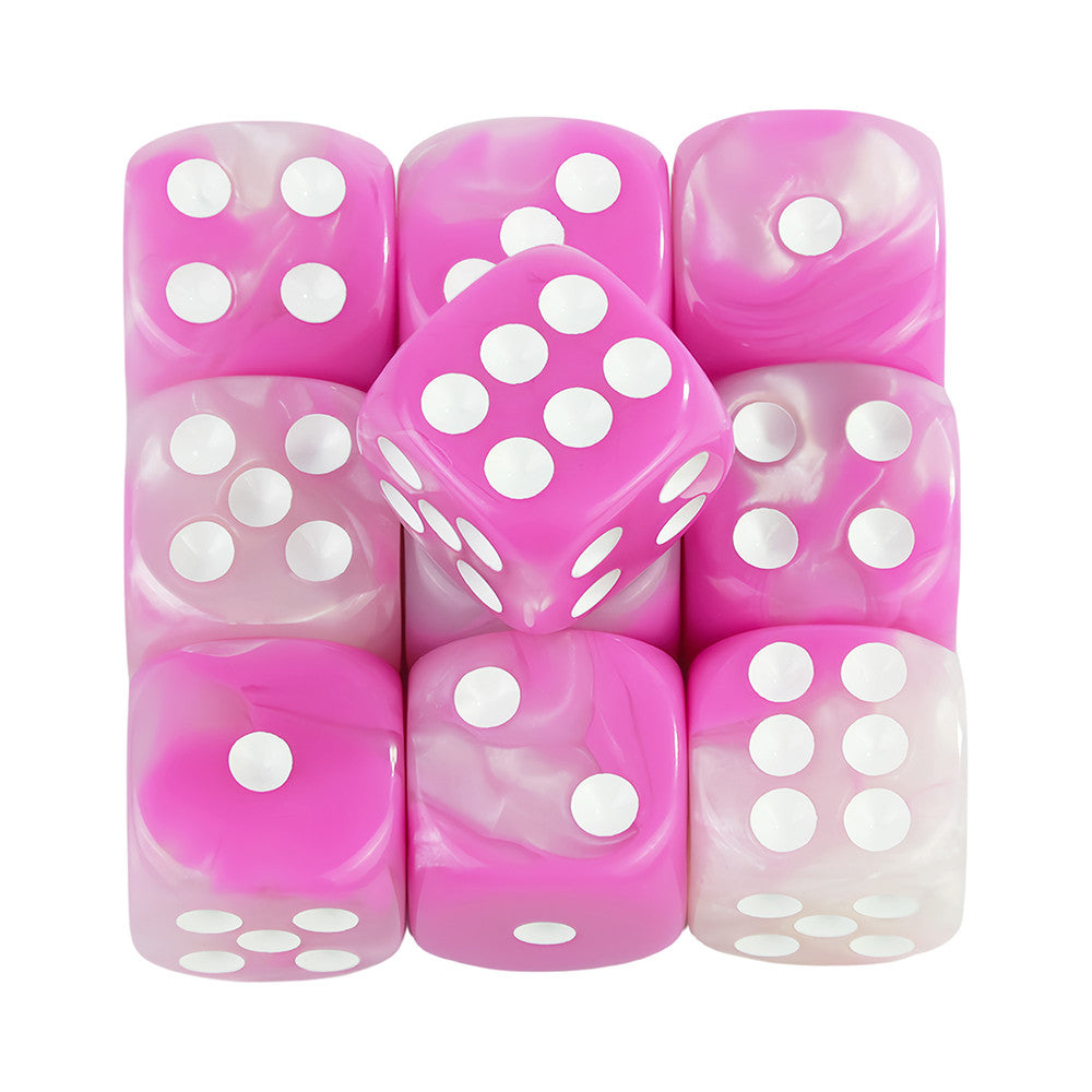 Set of 10pcs 12mm Dice D6 Mixing Color Cube Dice for Board Game, Acrylic Minimalist Game Dice Durable