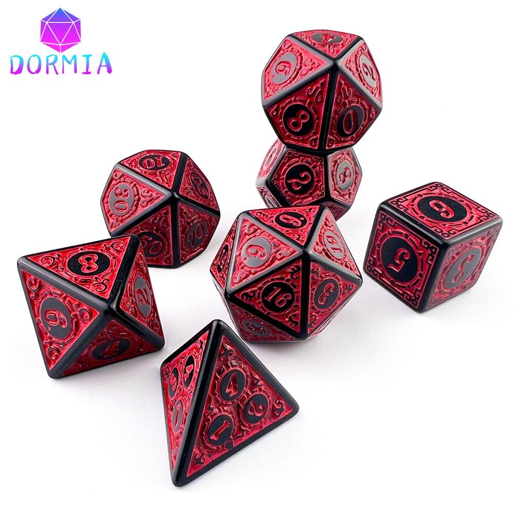 7 Dice Set  - D4 D6 D8 D10 D12 D20 D%Polyhedral Digital Multi-Color for Boardgame As Souvenirs/Gift Entertainment game Dice