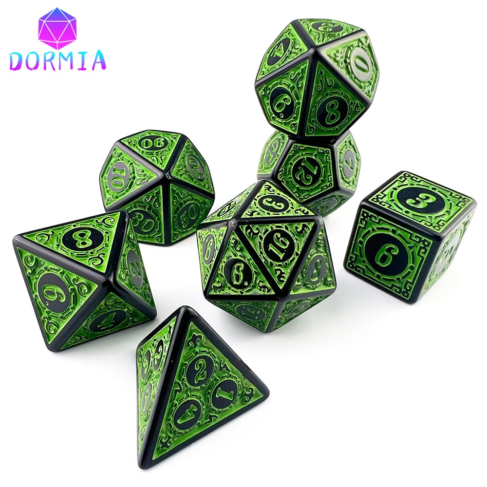 7 Dice Set  - D4 D6 D8 D10 D12 D20 D%Polyhedral Digital Multi-Color for Boardgame As Souvenirs/Gift Entertainment game Dice