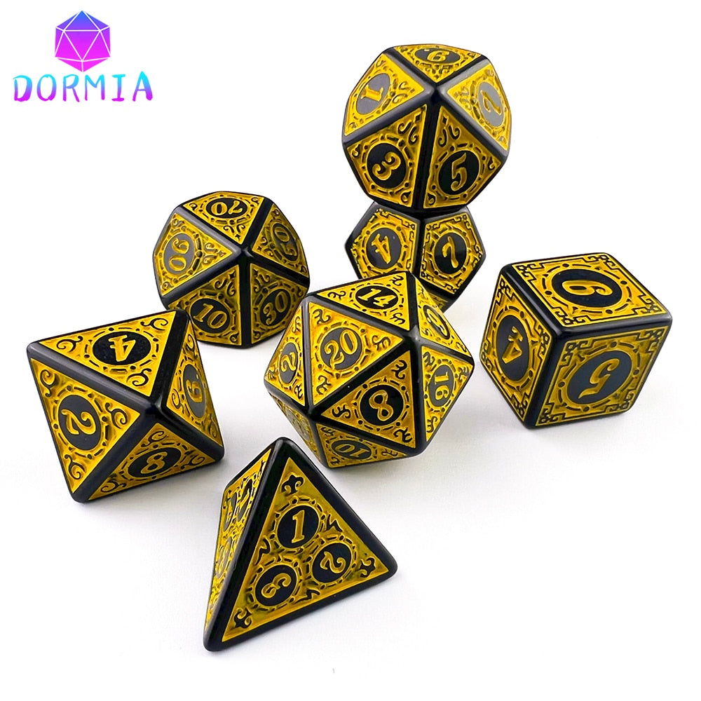 7 Dice Set  - D4 D6 D8 D10 D12 D20 D%Polyhedral Digital Multi-Color for Boardgame As Souvenirs/Gift Entertainment game Dice