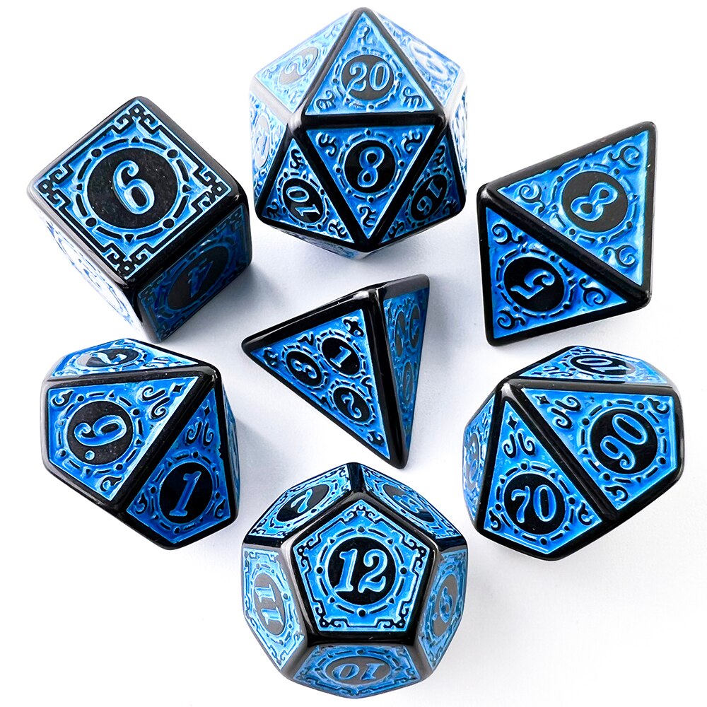 7 Dice Set  - D4 D6 D8 D10 D12 D20 D%Polyhedral Digital Multi-Color for Boardgame As Souvenirs/Gift Entertainment game Dice